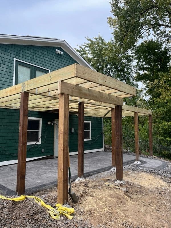 Gallery photos for New Deck and Custom Concrete Patio Project Near Completion: Image #1