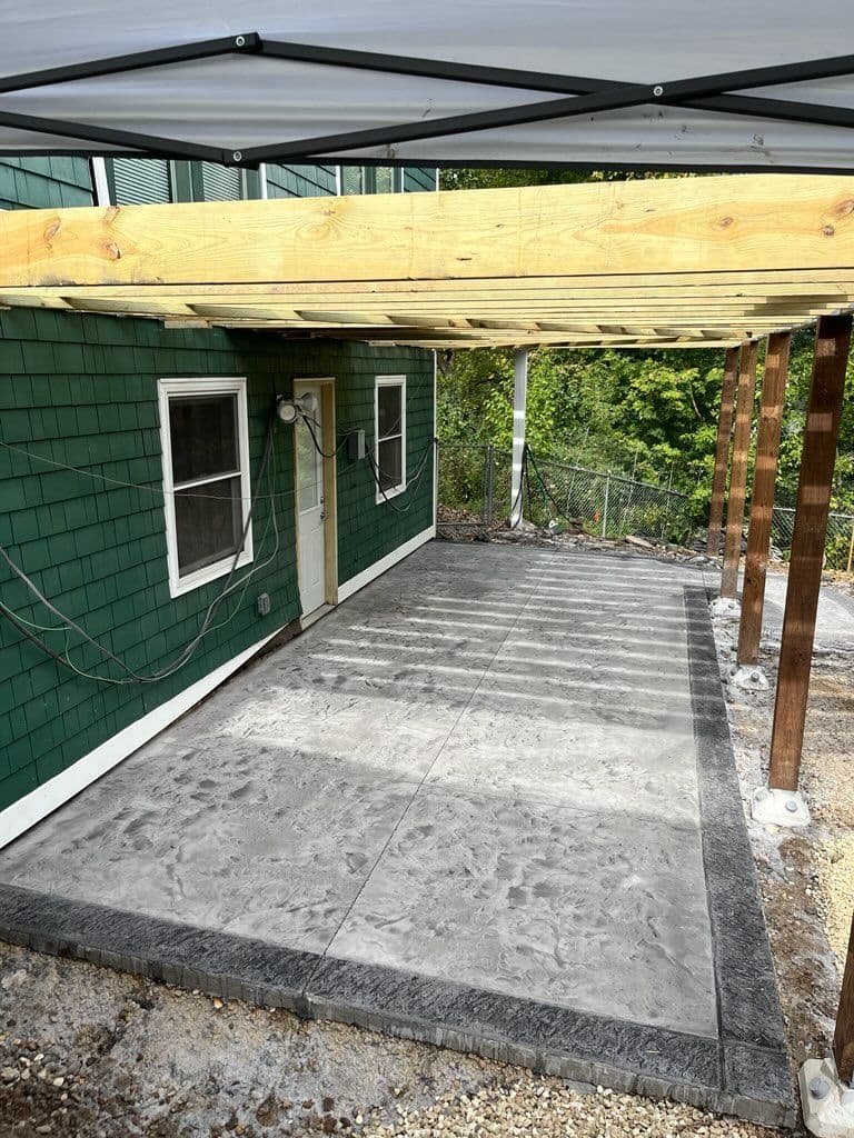 Gallery photos for New Deck and Custom Concrete Patio Project Near Completion: Image #2