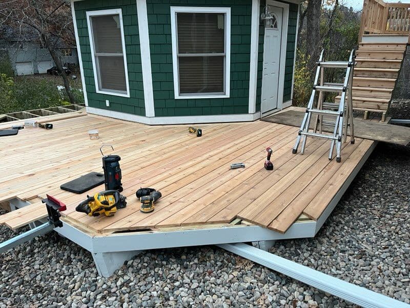 Cedar Catwalk and Gazebo Deck Project in Minnetonka image
