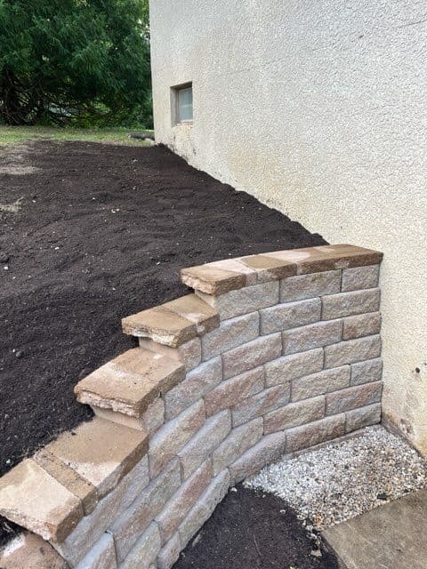 Gallery photos for Sturdy Custom Wing Retaining Wall Installed: Image #1