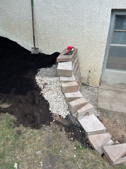 Gallery photos for Sturdy Custom Wing Retaining Wall Installed: Image #2